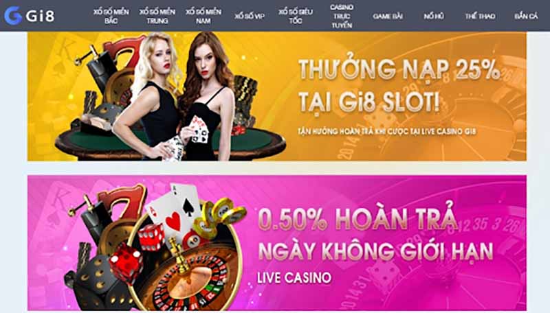 Khuyến mãi live casino tại gi8 khá hấp dẫn về giá trị