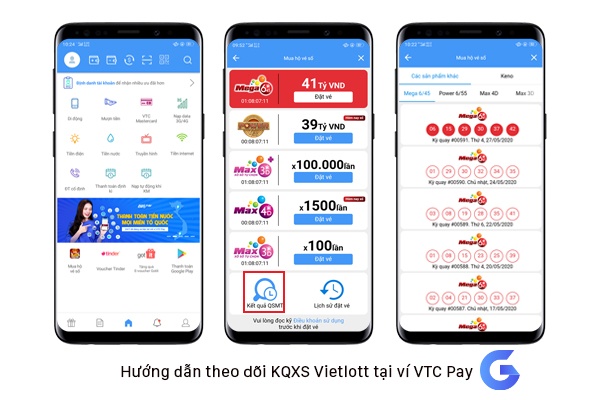 Mua xổ số Vietlott trực tuyến qua ví VTC Pay