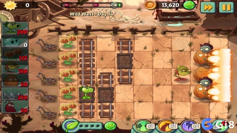 Lối chơi Plants vs Zombies 2 rất đơn giản